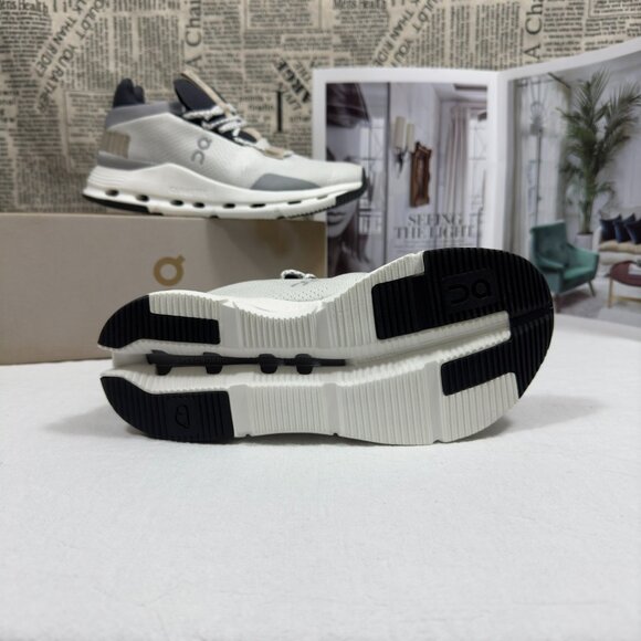 ON Running Cloud Cloudnova Women's White Sand Running Sneaker - Picture 7 of 11